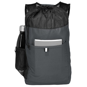 Port Authority Classic Hybrid Backpack with Faux Leather Trim - 1 of 4