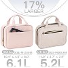 Medium Size Pink Travel Toiletry Bag for Women, Portable Hanging Cosmetic Organizer for Travel-Sized Shampoo, Conditioner - 3 of 4