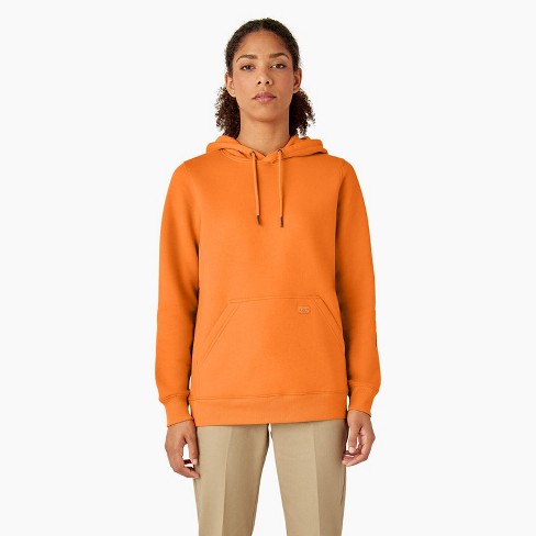 Dickies Women s Water Repellent Sleeve Logo Hoodie Orange Pepper rpn xs Target