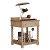 HDZNVF Retro Style Nightstand with Drawer and Open Shelf for Bedroom - 4 of 4