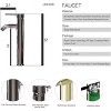 ELECWISH Bathroom Artistic Tempered Glass Vessel Sink with Faucet and Pop-up Drain - 4 of 4