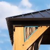 VisioGear Canopies and Gazebos, Gazebo with Double Roof Canopy, Gazebo Pavilion for Patio and Backyard, Brown, 166.54"*117.32"*115.84" - 3 of 4