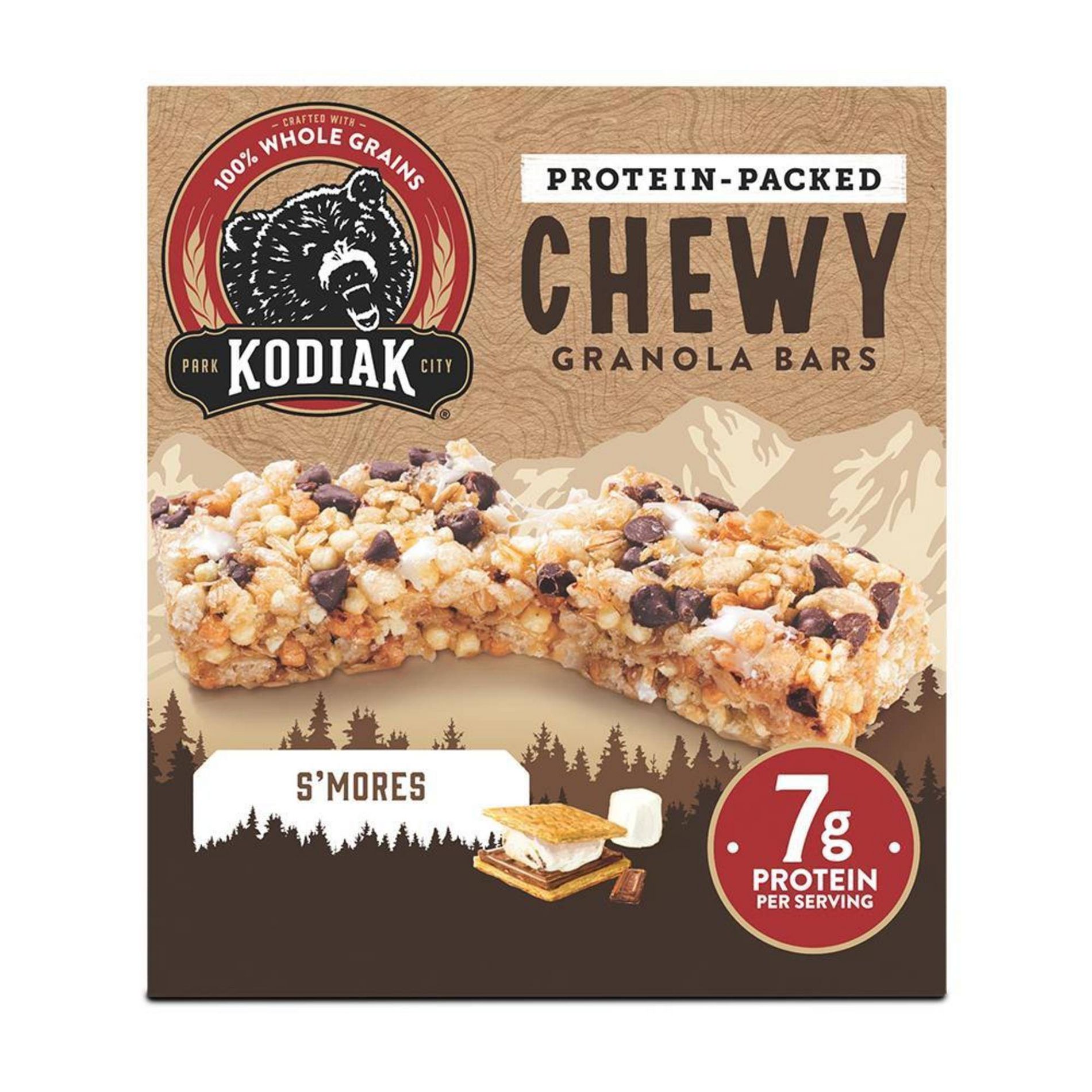 Kodiak S'Mores Chewy Bars - 6.17oz/5ct: 7g Protein