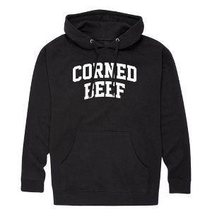 Men's Instant Message Corned Beef Graphic Fleece Pullover Hoodie