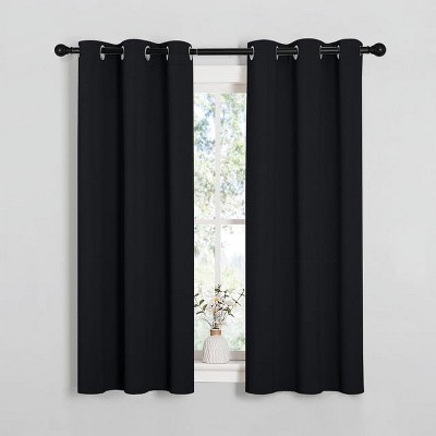 NICETOWN Grommet Top Blackout Curtains, Thermal Insulated Noise Reducing Window Drapes (Set of 2)