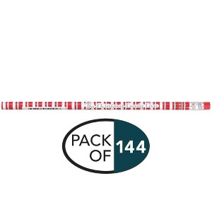 Dicksons The Christmas Candy Cane Cranberry Striped 1 x 7.5 Wood Lead Pencil, Pack of 144 - 1 of 1