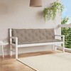 vidaXL Indoor/Outdoor Bench Cushions 2 pcs, Non-slip, Water-Repellent, Taupe 70.9"x19.7"x2.8" - 2 of 4