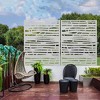 Lirago Metal Outdoor Privacy Screen Freestanding Garden Privacy Screen 72"x47" White - 4 of 4