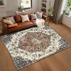 Coucheta Washable Area Rug Vintage Design Non-Slip Stain Resistant Soft Living Room Rug, Multi-Color & Size - 3 of 4