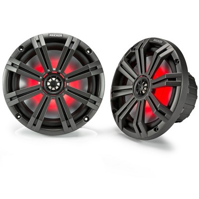 Kicker 8" Charcoal Marine LED Speakers - 1-Pairs of OEM replacement speakers