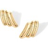 14K Gold Plated Chunky Vintage Earrings - 3 of 4
