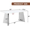 CAVINAS Modern Slab Dining Table with Stainless Steel Butterfly Legs, Rectangle Dining Table for 6, Scratch-Resistant Kitchen Table - 3 of 4