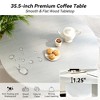 Dyonery Modern Rectangle/Round Coffee Table for Living Room,Engineered Wood Center Coffee Tables for Office Wooden Cocktail Tea Accent Table - 3 of 4