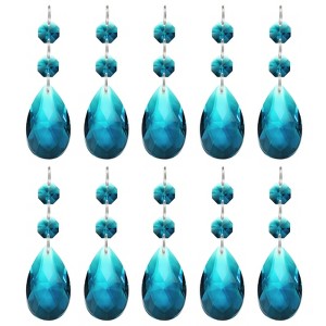 Unique Bargains Hanging Ornament DIY Craft Prisms Teardrop Suncatchers 3.35" x 0.87" 10 Pcs - 1 of 4