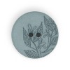 Dritz 23mm Recycled Hemp Round Floral Buttons Dark Turquoise - 3 of 4