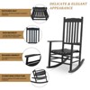 Karl Home 46 in. Solid Wood Outdoor Rocking Chair - 3 of 4