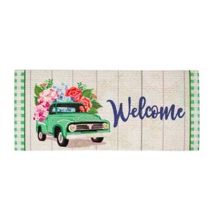 Evergreen Spring Flower Delivery Textured Sassafras Indoor Outdoor Switch Doormat 1'10"x10" Multicolored - 1 of 4