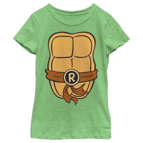 Teenage Mutant Ninja Turtles Girl's Raphael Costume T-Shirt Green