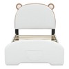 Twin Size Upholstered Platform Bed with Bear-shaped Headboard and Footboard-ModernLuxe - 4 of 4