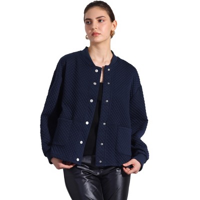 INSPIRE CHIC Women's Winter Long Sleeve Button Down Lightweight Shacket Jacket