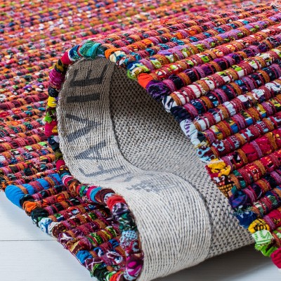 Hand-Tufted Red Cotton 8' x 10' Reversible Area Rug