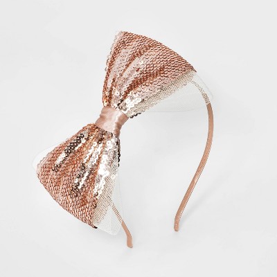 rose gold bow headband