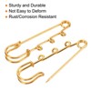 Unique Bargains Metal Decorative DIY Women's Clothing Dress 3 Holes Sewing Brooch Pins 20 Pcs - 4 of 4