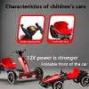 TopComfy Baby Walkers Kids Go Kart Folding Design Outdoor Ride On Toy Adjustable Seat Four Non Slip Wheels for Boys And Girls, Red, 34.2"*13"*8.8" - 4 of 4