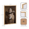 Kate & Laurel All Things Decor 12"x16" Gallery Lion Wearing a Western Cowboy Hat Print by The Creative Bunch Studio Natural - 3 of 4