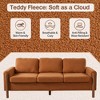 83.86" Teddy Velvet Curved 3-Seater Sofa with High Weight Capacity, Durable Solid Wood Frame and Easy Maintenance - 3 of 4