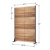 SpassWay 72"H 47"W Outdoor Metal Garden Trellis Privacy Screen Lattice Panel Indoor Room Divider - 4 of 4