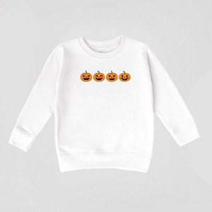 Four Pumpkins - Toddler Graphic Sweatshirt and Youth Graphic Sweatshirt - 1 of 4