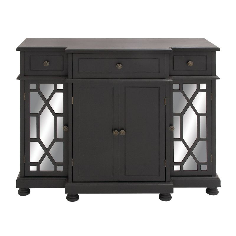 Glam Mirror and Wood Storage Cabinet Black - Olivia &#38; May, 3 of 30