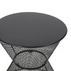Sapphtopaz Outdoor End Table Modern Hourglass Shape Outdoor End Table Outdoor Side Table, Breezy Mesh Look Patio Table Small Table for Backyard - 2 of 4