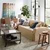 Heavy Weight Cotton Canvas Sofa Slipcover Khaki - Sure Fit: Machine Washable, Indoor Furniture Protector with Front Armrest Ties - 3 of 4