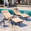 Crestlive Products Outdoor Chaise Lounge Chairs (Set of 2) with Cushion and Adjustable Back - 2 of 4