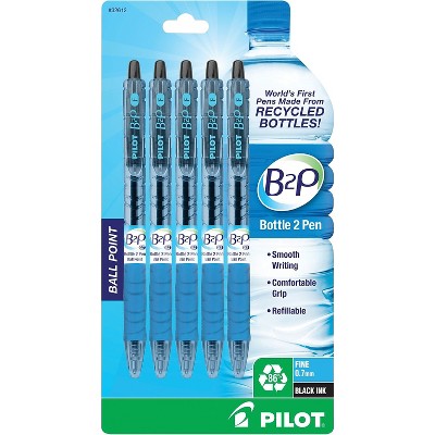 B2p 5ct Gel Pens Fine Tip Black Ink + 2 Refill : Target