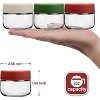 6-Pack 2 oz Glass Dressing Containers To Go Sauce Cups with Lids, Mini Condiment Dip Jars - 2 of 4