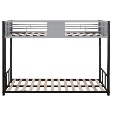 Gulches Metal Twin over Twin Bunk Bed - Heavy-Duty, Noise-Reduced, Vent Board Guardrail, CPC Certified