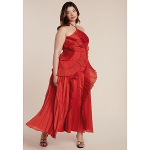 pleated green dress Laxmi Accordion Pleat Maxi Dress Kelly Green