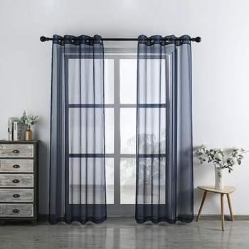Kate Aurora Living Premium 2 Pack Sheer Voile Window Curtain Panels ...