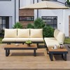 Adjustable Reclining Outdoor Sectional Sofa Set with Coffee Table – Modular Patio Daybed for Poolside, Balcony & Backyard - 2 of 4