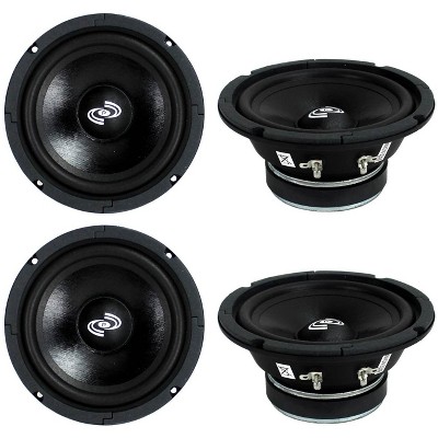 4) Pyle PDMR6 MidRange 6.5" 1200W Car Mid Bass Mid Range Woofers Audio Speakers