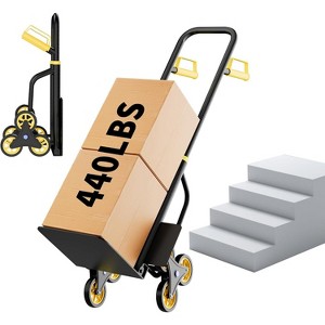 Coucheta Stair Dolly Hand Truck, 440 Lbs Heavy-Duty Stair Climbing Hand Truck Dolly, 6-Wheel Platform Cart, for Furniture, Boxe, Groceries, Warehouse - 1 of 4