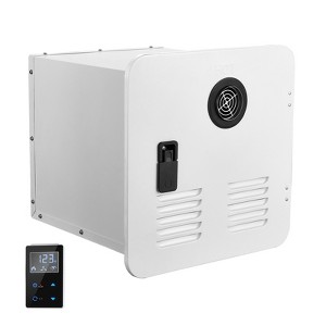 VEVOR RV Tankless Water Heater, Instant Shower with 15 x 15 inches White Door and Remote Controller, 65000BTU Comfort Performance Hot Water, White - 1 of 4