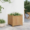 vidaXL Planter Raised Garden Bed Flower Pot Plant Stand Outdoor Balcony Bamboo - 15.7" x 15.7" x 15.7" - 3 of 4