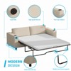 Mjkone 2-in-1 Pull Out Sofa Bed,Sleeper Sofa Couch with Memory Foam Mattress,Cup Holder,USB,Pull Out Couch Bed - 4 of 4