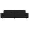 vidaXL 2-Seater Sofa Bed with Two Pillows Black Velvet - 4 of 4