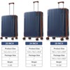 Lyngins 20/24/28 Inch 3 PCs Expandable Carry on Luggage Sets,Suitcases Sets with TSA Lock and Double Spinner Wheels for Family Trips - 3 of 4