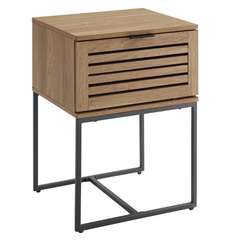 18 Slat Door Side Table English Oak Saracina Home Target